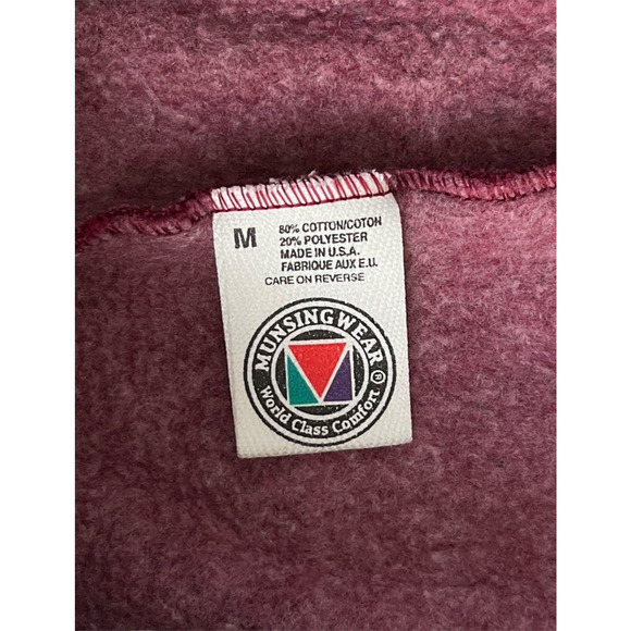 VTG MunsingWear Women Burgundy Sweatpants Size‎ Medium - Picture 4 of 4
